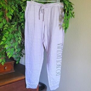 Rae Dunn "Do Not Disturb" Joggers Sz M